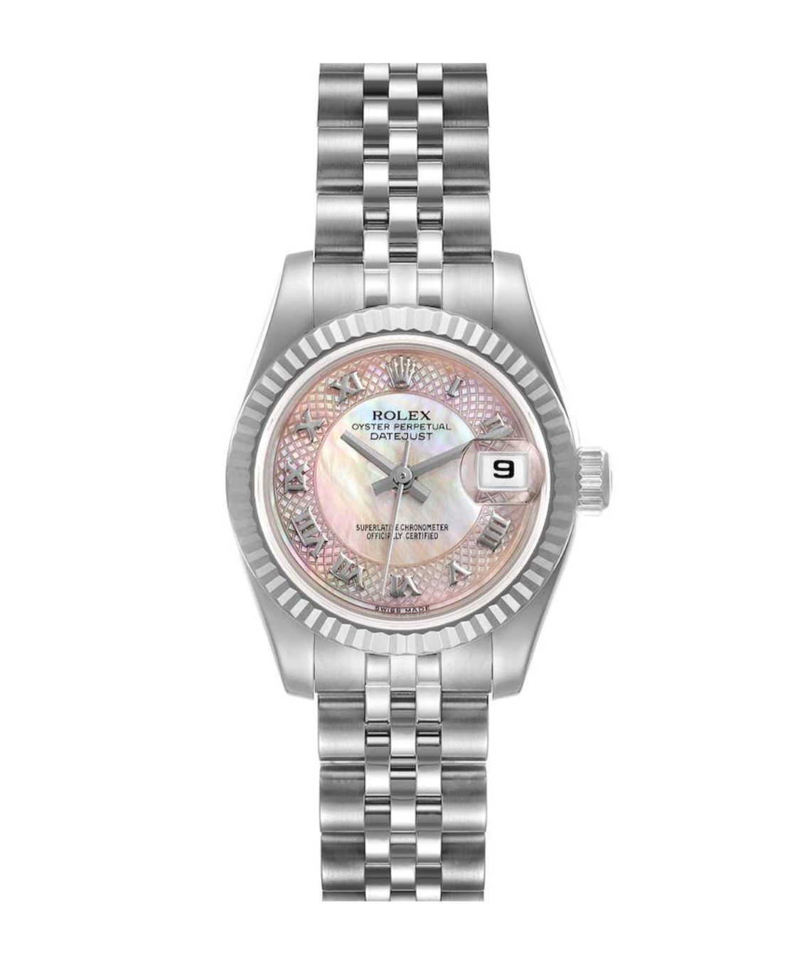 2008 rolex datejust mother of pearl dial 26mm 179174