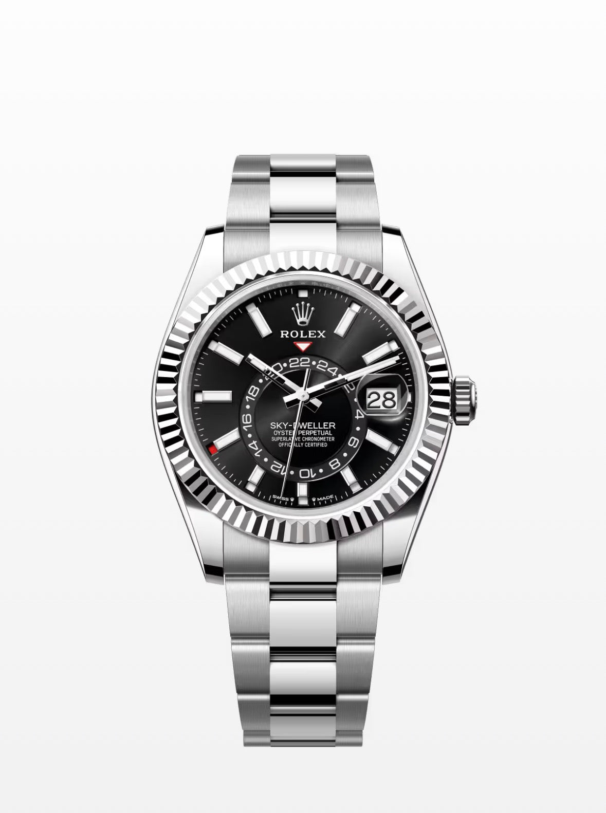 2018 rolex skydweller black dial oyster bracelet 326934